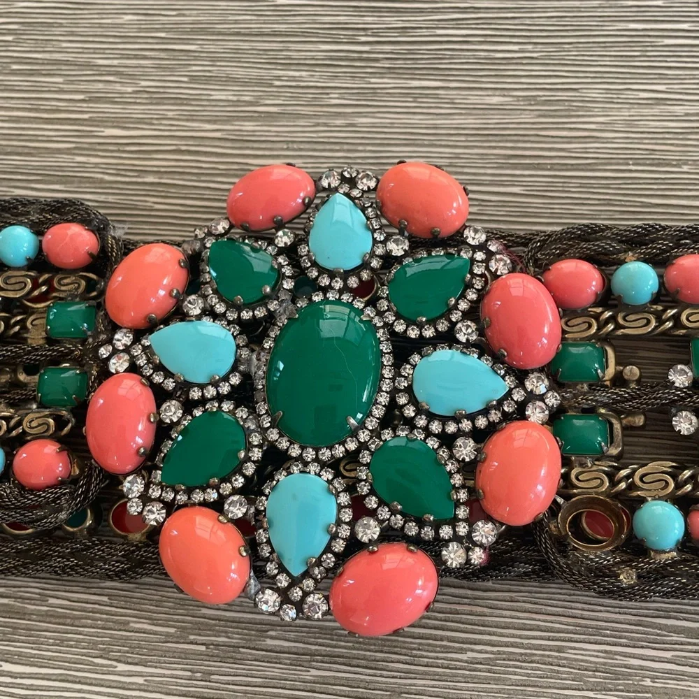 Kenneth Jay Lane Vintage 1960s Bejeweled Belt in need of TLC - Picture 1 of 4